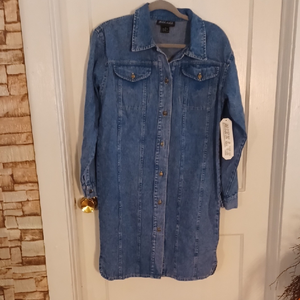 Women's Longline Denim Dress Size Small